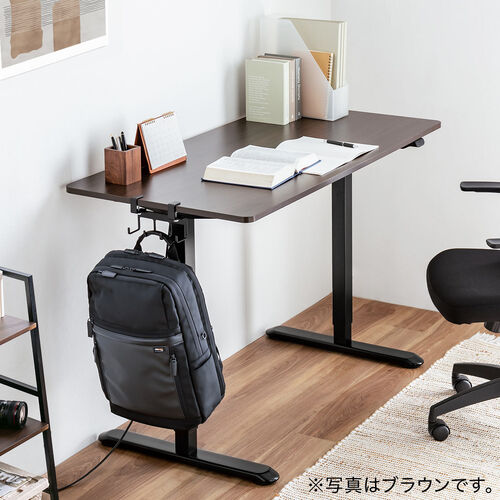 電動昇降デスク（昇降デスク・パソコンデスク・作業台・幅120cm・奥行60cm・高さ73cm～118cm・モニターアーム対応・スタンダードタイプ・ホワイト）