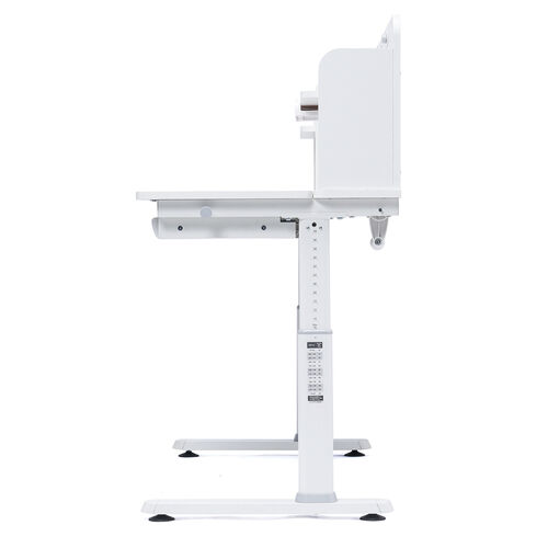 学習机（勉強机・多機能・タブレット対応・手動昇降・チルト天板・シェルフ付・低ホルムアルデヒド・ホワイト）