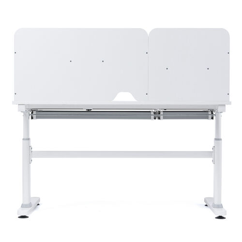 学習机（勉強机・多機能・タブレット対応・手動昇降・チルト天板・シェルフ付・低ホルムアルデヒド・ホワイト）