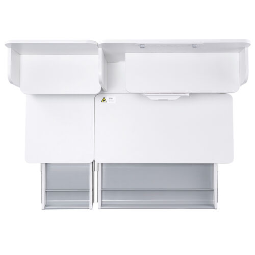 学習机（勉強机・多機能・タブレット対応・手動昇降・チルト天板・シェルフ付・低ホルムアルデヒド・ホワイト）