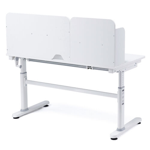 学習机（勉強机・多機能・タブレット対応・手動昇降・チルト天板・シェルフ付・低ホルムアルデヒド・ホワイト）