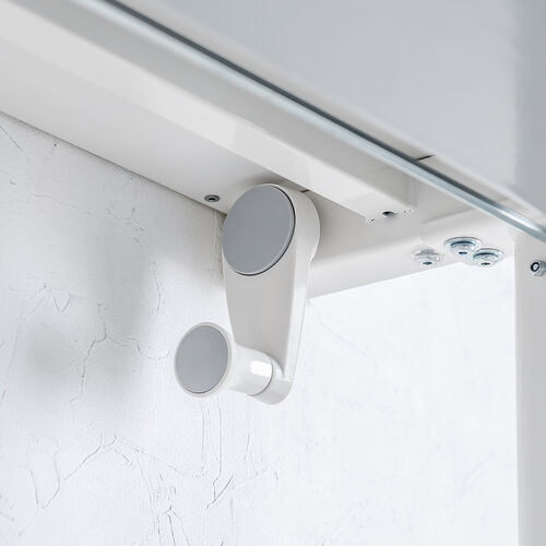 学習机（勉強机・多機能・タブレット対応・手動昇降・チルト天板・シェルフ付・低ホルムアルデヒド・ホワイト）