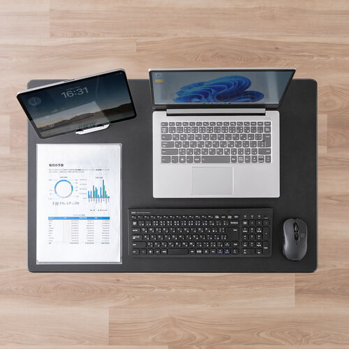 スタンディングデスク（上下昇降デスク・ガス圧昇降・電源不要・昇降幅40cm・幅75cm・奥行50cm・腰痛軽減・ブラック）