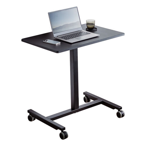 スタンディングデスク（上下昇降デスク・ガス圧昇降・電源不要・昇降幅40cm・幅75cm・奥行50cm・腰痛軽減・ブラック）