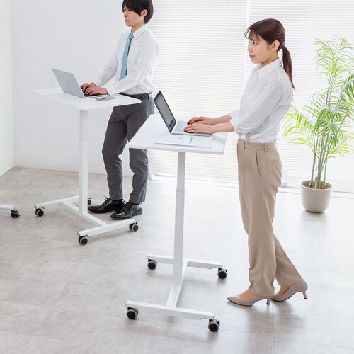 スタンディングデスク（上下昇降デスク・ガス圧昇降・電源不要・昇降幅