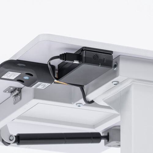 スタンディングデスク（電動昇降デスク・傾斜台・ソファサイドテーブル・低床キャスター・モバイルバッテリー稼働・軽量）