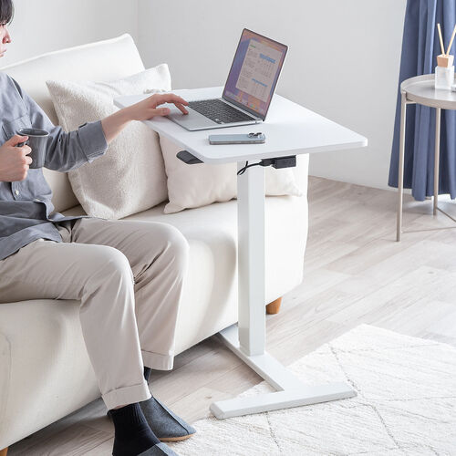 スタンディングデスク（電動昇降デスク・ソファサイドテーブル・低床キャスター・モバイルバッテリー稼働・軽量）