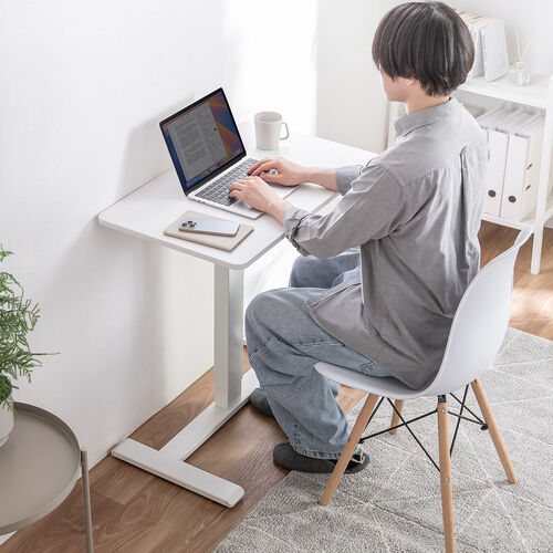 スタンディングデスク（電動昇降デスク・ソファサイドテーブル・低床キャスター・モバイルバッテリー稼働・軽量）