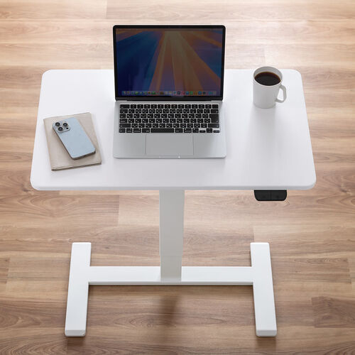 スタンディングデスク（電動昇降デスク・ソファサイドテーブル・低床キャスター・モバイルバッテリー稼働・軽量）