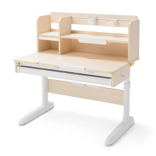 学習机（勉強机・小学生・デスク・多機能・学習デスク・タブレット対応・手動昇降・チルト天板・シェルフ付・ペントレー・小物入れ・低ホルムアルデヒド・かわいい・おしゃれ・シンプル）