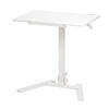 スタンディングデスク（昇降デスク・ガス圧デスク・折りたたみテーブル・完成品出荷・落下防止ストッパー・天板角度調整可能・無段階調節・フック付き・薄さ15cm・ホワイト）