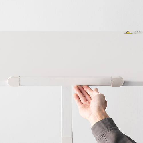 スタンディングデスク（昇降デスク・ガス圧デスク・折りたたみテーブル・完成品出荷・落下防止ストッパー・天板角度調整可能・無段階調節・フック付き・薄さ15cm・ホワイト）