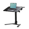 スタンディングデスク（昇降デスク・ガス圧デスク・折りたたみテーブル・完成品出荷・落下防止ストッパー・天板角度調整可能・無段階調節・カップホルダー・フック付き・薄さ23cm・ブラック）