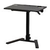 スタンディングデスク（昇降デスク・ガス圧デスク・折りたたみテーブル・完成品出荷・落下防止ストッパー・天板角度調整可能・無段階調節・カップホルダー・フック付き・薄さ23cm・ブラック）