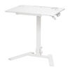 スタンディングデスク（昇降デスク・ガス圧デスク・折りたたみテーブル・完成品出荷・落下防止ストッパー・天板角度調整可能・無段階調節・カップホルダー・フック付き・薄さ23cm・ホワイト）