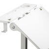 スタンディングデスク（昇降デスク・ガス圧デスク・折りたたみテーブル・完成品出荷・落下防止ストッパー・天板角度調整可能・無段階調節・カップホルダー・フック付き・薄さ23cm・ホワイト）
