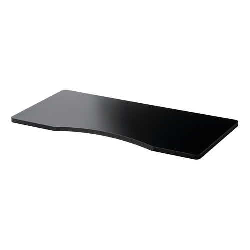 木製天板（カーブ型天板・幅120cm・奥行60cm・ブラック・パーティクルボード・メラミン化粧板）
