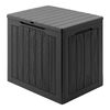 屋外用収納コンテナ（113L・大容量・収納ボックス・置き配・灯油タンク保管・鍵取り付け対応・工具不要組み立て・耐光・物置・倉庫・ベランダ収納・ブラック）