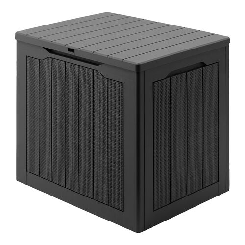 屋外用収納コンテナ（113L・大容量・収納ボックス・置き配・灯油タンク保管・鍵取り付け対応・工具不要組み立て・耐光・物置・倉庫・ベランダ収納・ブラック）