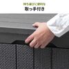 屋外用収納コンテナ（113L・大容量・収納ボックス・置き配・灯油タンク保管・鍵取り付け対応・工具不要組み立て・耐光・物置・倉庫・ベランダ収納・ブラック）