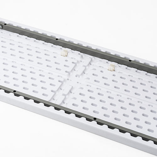 会議テーブル（W1800mm・D450mm・樹脂天板・折りたたみ式・折りたたみテーブル・屋外用・軽量・折りたためる・軽量） FD017W