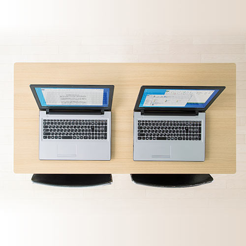 折りたたみテーブル 学習塾机 テレワーク向け 幅120cm 奥行60cm キャスター付き 中棚付き 木目調