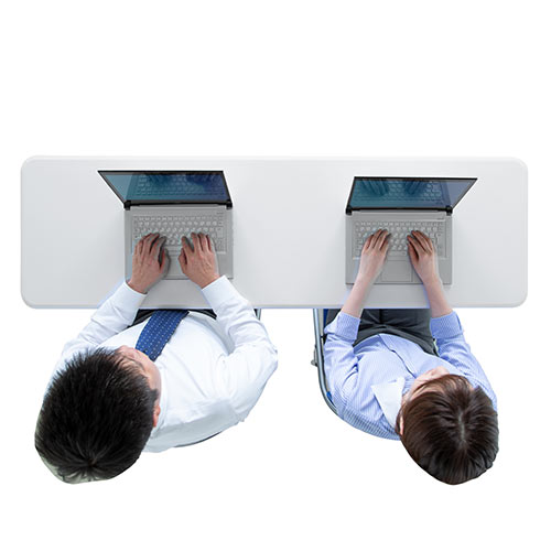 折りたたみテーブル（省スペース・W1520mm・D455mm・樹脂天板・作業台・簡単組立・持ち運び・軽量・ホワイト）