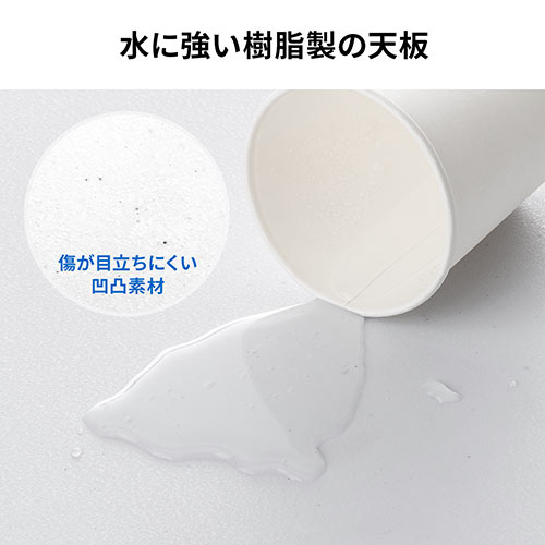 折りたたみテーブル（省スペース・W1520mm・D455mm・樹脂天板・作業台・簡単組立・持ち運び・軽量・ホワイト）