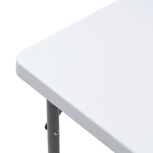 折りたたみテーブル（折りたたみデスク・ミーティングテーブル・樹脂天板・屋外・軽量・幅90cm・奥行60cm・高さ74cm・ホワイト）