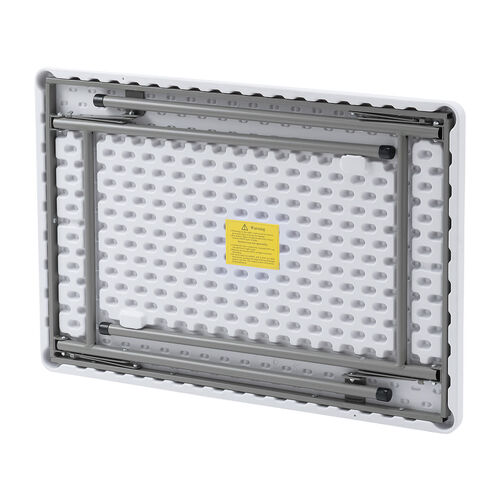 折りたたみテーブル（折りたたみデスク・ミーティングテーブル・樹脂天板・屋外・軽量・幅90cm・奥行60cm・高さ74cm・ホワイト）