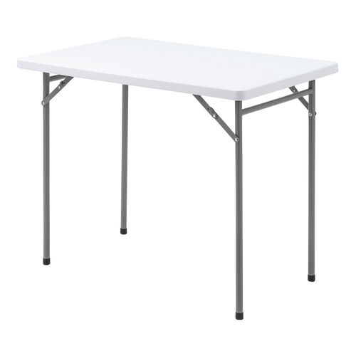 折りたたみテーブル（折りたたみデスク・ミーティングテーブル・樹脂天板・屋外・軽量・幅90cm・奥行60cm・高さ74cm・ホワイト）