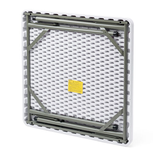 折りたたみテーブル（折りたたみデスク・ミーティングテーブル・樹脂天板・屋外・軽量・幅86cm×奥行86cm×高さ74cm）