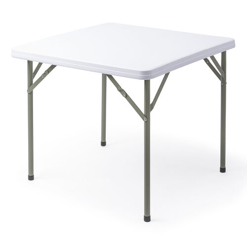 折りたたみテーブル（折りたたみデスク・ミーティングテーブル・樹脂天板・屋外・軽量・幅86cm×奥行86cm×高さ74cm）