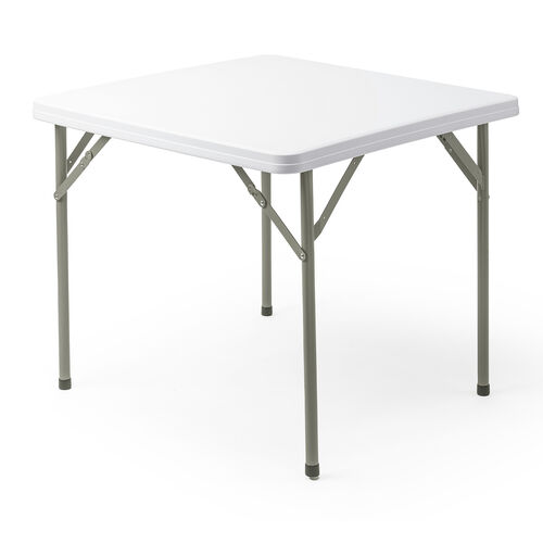 折りたたみテーブル（折りたたみデスク・ミーティングテーブル・樹脂天板・屋外・軽量・幅86cm×奥行86cm×高さ74cm）