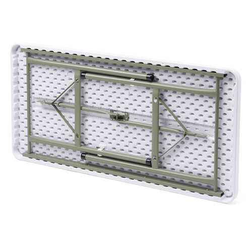 折りたたみテーブル（折りたたみデスク・ミーティングテーブル・樹脂天板・屋外・軽量・幅122cm×奥行61cm×高さ74cm）