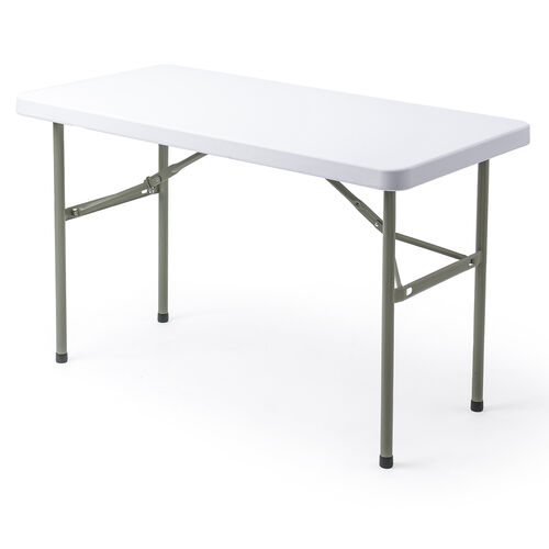 折りたたみテーブル（折りたたみデスク・ミーティングテーブル・樹脂天板・屋外・軽量・幅122cm×奥行61cm×高さ74cm）
