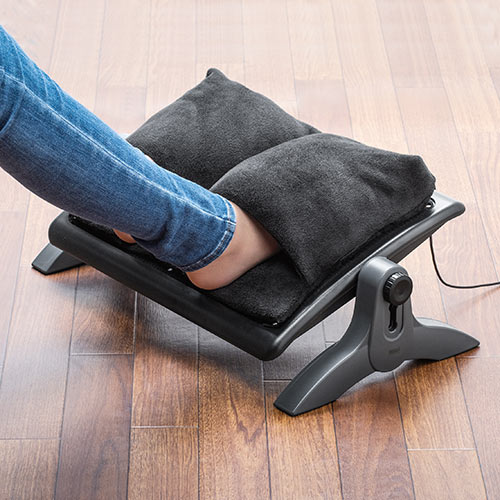 フットレスト（足温器・あったかクッション・メッシュクッション付き・USB給電・高さ調整・角度調整・オールシーズン使用可能）