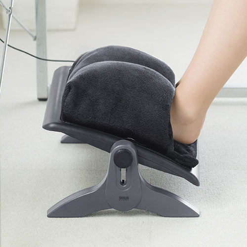 フットレスト（足温器・あったかクッション・メッシュクッション付き・USB給電・高さ調整・角度調整・オールシーズン使用可能）