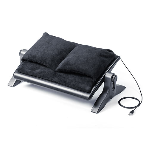 フットレスト（足温器・あったかクッション・メッシュクッション付き・USB給電・高さ調整・角度調整・オールシーズン使用可能）