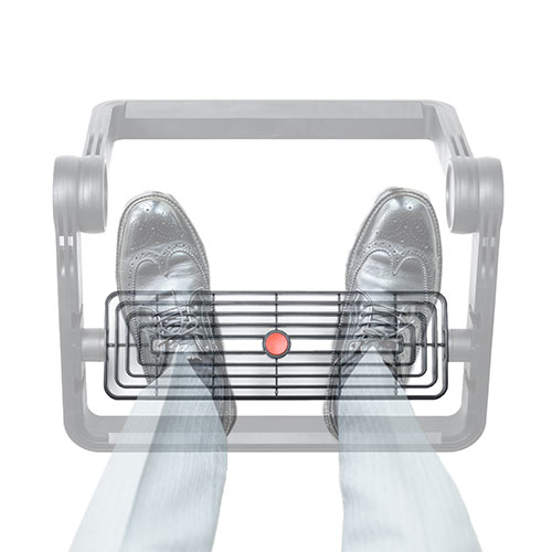 【アウトレット･訳あり・セール】フットレスト（折りたたみ・耐荷重10kg・足置き台・3段階高さ調節・角度無段階）