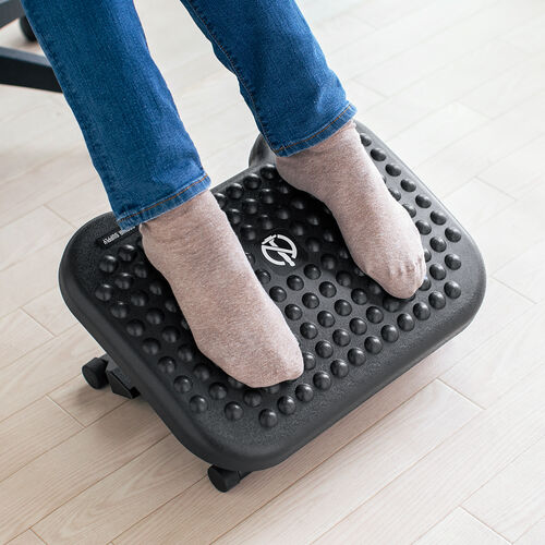 フットレスト（高さ3段階・角度無段階・最大230°スウィング可能・簡単ストレッチ・足裏刺激・足置き台・コンパクト収納）