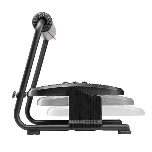 フットレスト（デスク下・オットマン付・クッション付・足裏刺激ローラー・高さ角度調整可能・足置き台・耐荷重40kg）