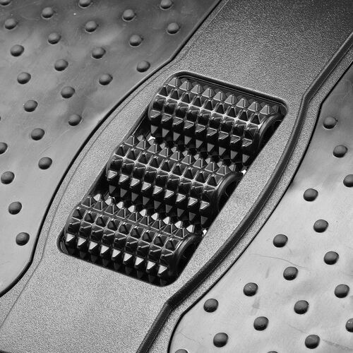 フットレスト（デスク下・オットマン付・クッション付・足裏刺激ローラー・高さ角度調整可能・足置き台・耐荷重40kg）