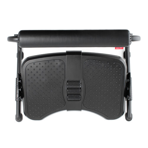 フットレスト（デスク下・オットマン付・クッション付・足裏刺激ローラー・高さ角度調整可能・足置き台・耐荷重40kg）