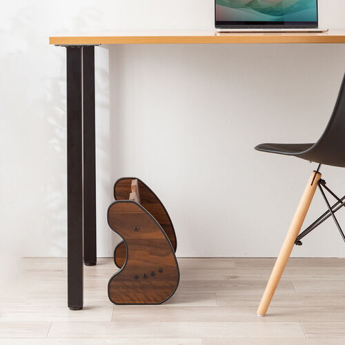 フットレスト（デスク下・木製・裏表使える・リバーシブル・足置き・2WAY・角度調整）