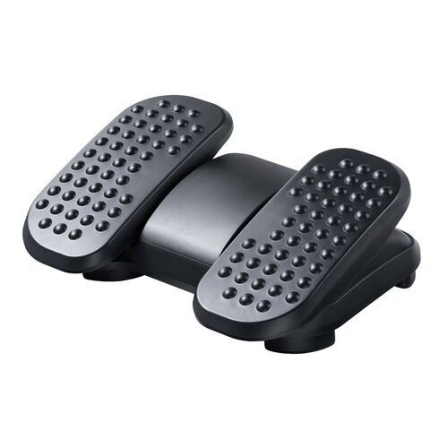 フットレスト（足置き台・足踏み・高さ/角度調整・可動式・むくみ防止・運動・ステッパー・ブラック）