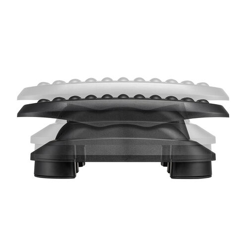 フットレスト（足置き台・足踏み・高さ/角度調整・可動式・むくみ防止・運動・ステッパー・ブラック）