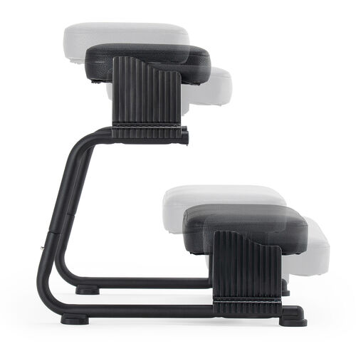 3WAYフットレスト（極厚クッション・無段階・角度調整・3段階高さ調整・オットマン・デスク用・足置き台・ブラック）