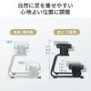 【アウトレット】3WAYフットレスト（極厚クッション・無段階・角度調整・3段階高さ調整・オットマン・デスク用・足置き台・ブラック）