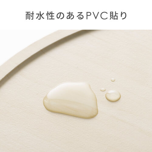 キャスター付台車（丸型・直径22.5cm・木目調・空気清浄機台・耐荷重20kg・コンパクト・ライトブラウン）